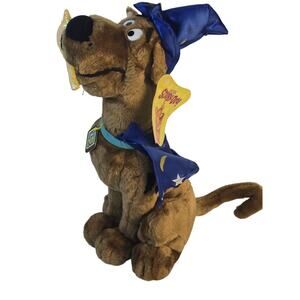 Scooby Doo 16" Vintage Plush 2002 Wizard Hat And Cape Robe Stars Blue